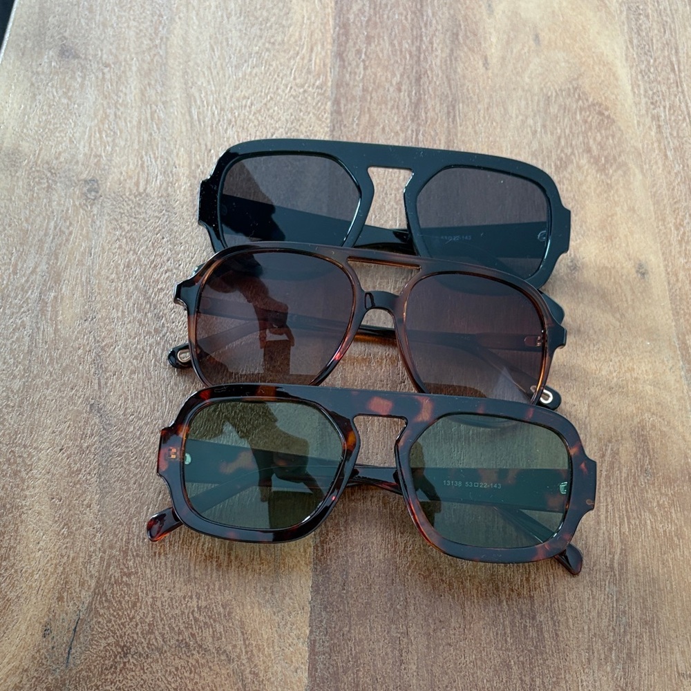 Amazon Women's Sunglasses Set - Black and Brown